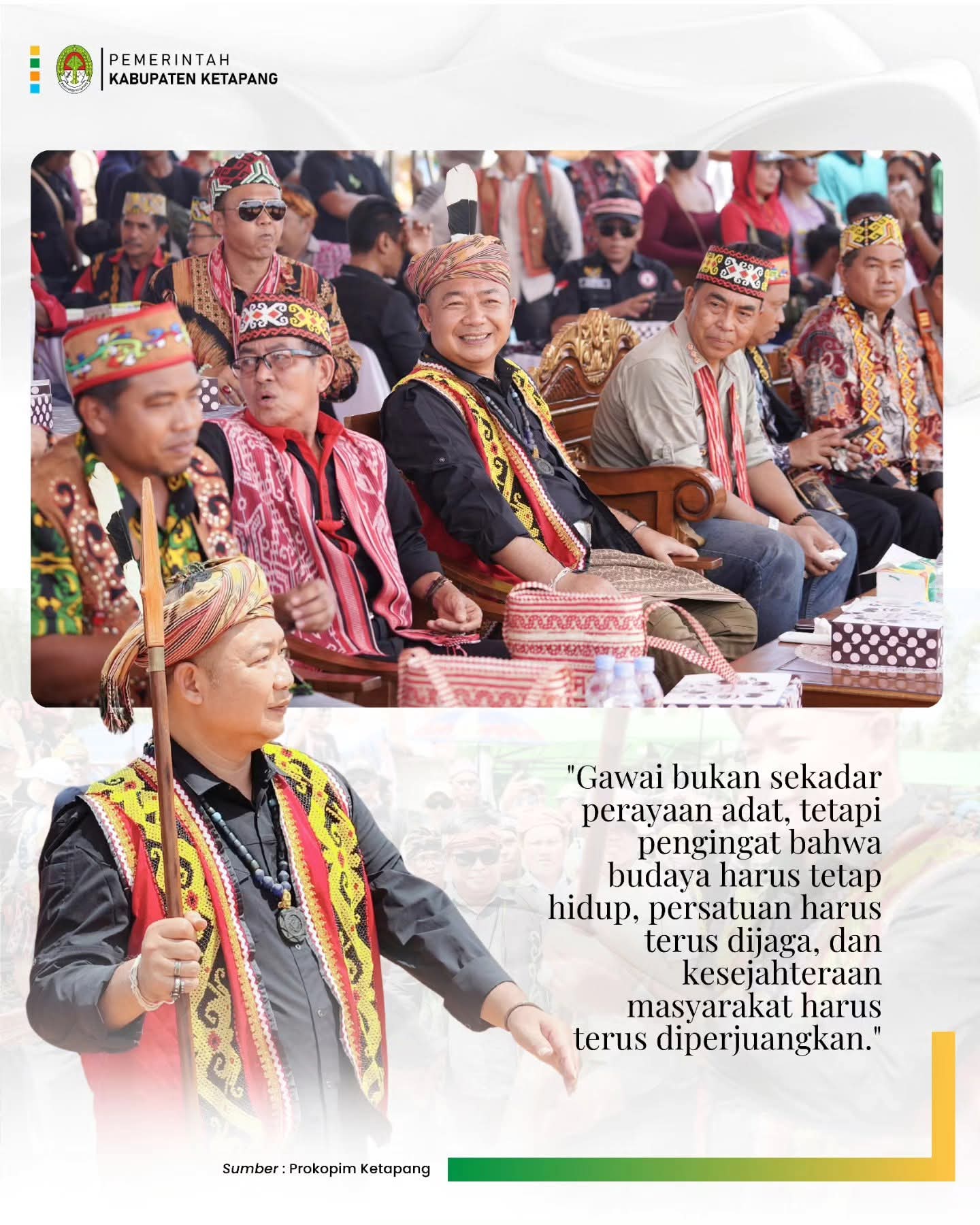 Bupati Ketapang Buka Gawai Adat Dayak VI Nanga Tayap /dok : prokopimketapang