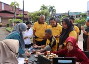 Hari Bhayangkara ke-80, Polres Ketapang dan Bank Mandiri Taspen Gelar Senam Sehat serta Cek Kesehatan Gratis