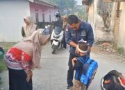Dukung GAMAS, Ayah Antar Anak Hari Pertama Sekolah Di Paud Ceria, Kecamatan Rajabasa