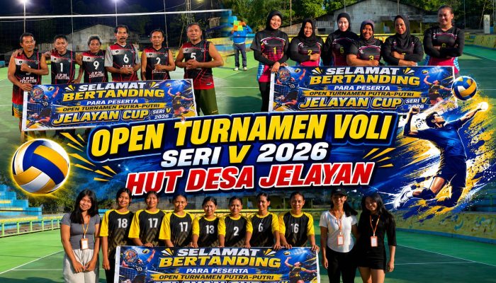 Open Turnamen Voli Seri V 2026 HUT Desa Jelayan Resmi Digelar, Diikuti 43 Klub dari Berbagai Wilayah Ketapang