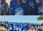 Jelang HUT ke-25, DPC Partai Demokrat Lampung Selatan Bersihkan Pantai dan Tanam Pohon  ‎