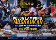 Polda Lampung Musnahkan Ratusan Kilogram Narkoba dan 166 Senpi Rakitan