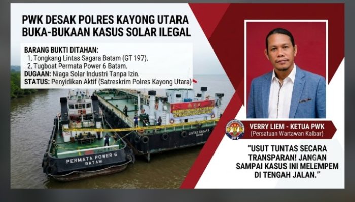PWK Desak Polres Kayong Utara Bongkar Mafia BBM Solar Ilegal Tongkang Lintas Sagara Batam