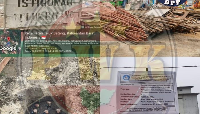 Proyek TK Istiqomah Teluk Batang Disorot: Gunakan Cerucuk Kayu Bakau dan Dugaan Penyimpangan Dana APBN