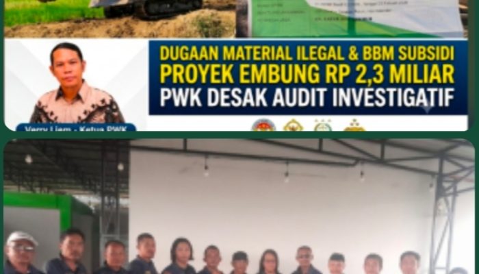 ​BWS Kalimantan I Dalam Pusaran Skandal: Proyek Embung Rp2,3 Miliar Didesak Audit Investigatif APH dan BPK