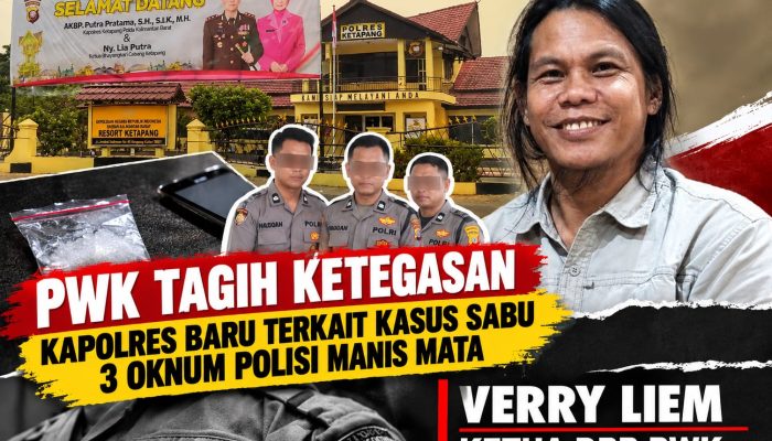 Kasus Sabu Tiga Oknum Polisi Manis Mata Jadi Ujian Kapolres Baru, PWK Tagih Ketegasan