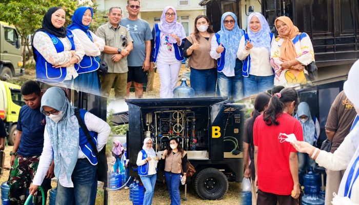 Kemarau Berkepanjangan, Kadin Bersama IWAPI, HIPMI dan TNI Bantu Pasokan Air Bersih Warga Ketapang