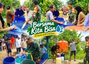 Babinsa Desa Mensere dan Desa Jirak Salurkan Air Bersih kepada Warga,Imbau Masyarakat Jaga Lingkungan