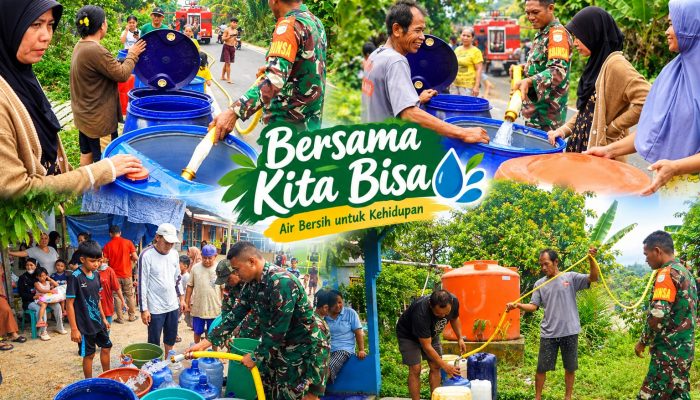 Babinsa Desa Mensere dan Desa Jirak Salurkan Air Bersih kepada Warga,Imbau Masyarakat Jaga Lingkungan